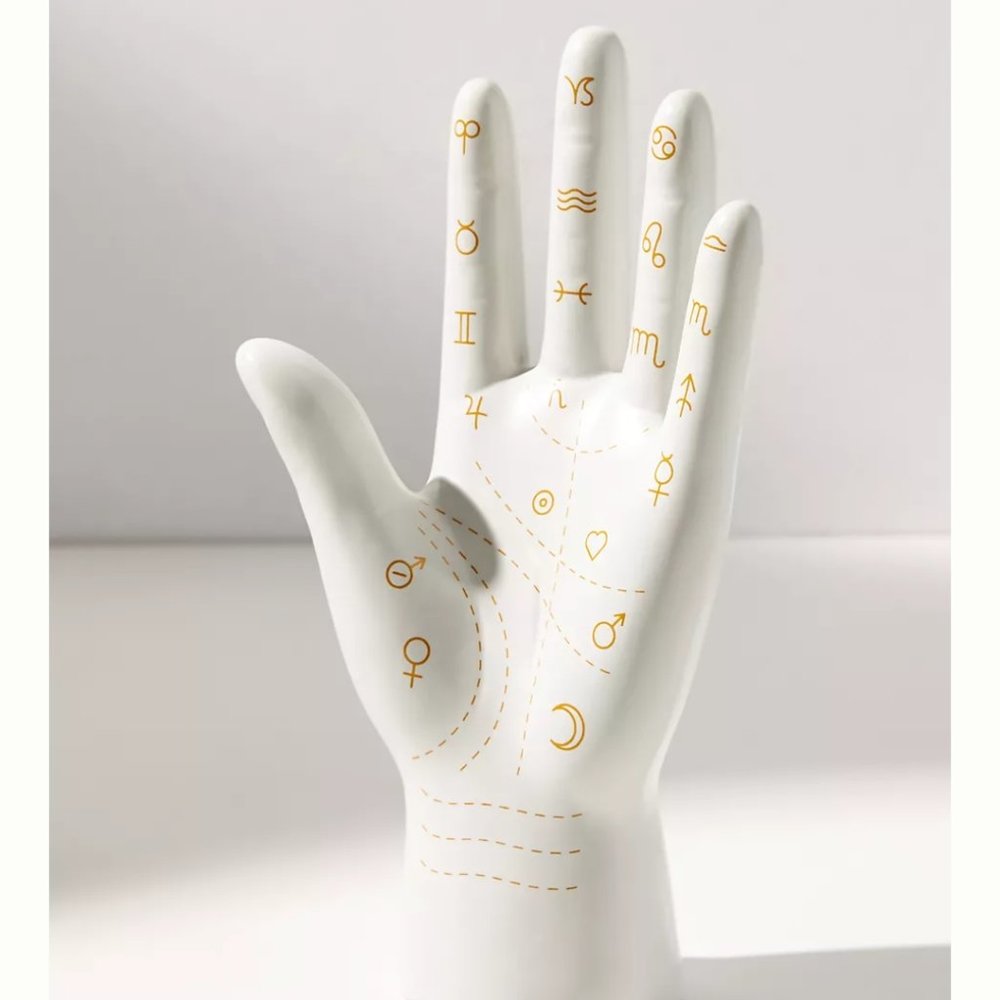 Ceramic Palm Reading Kit Ring Holder